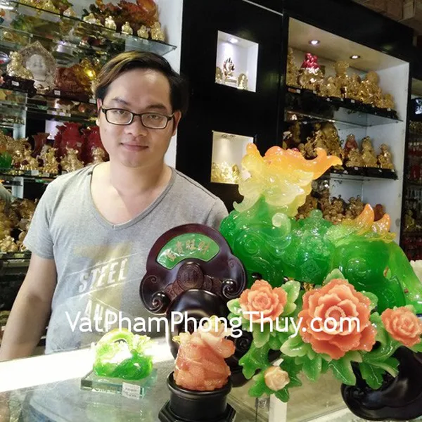 Anh Tùng - khách hàng mua tỳ hưu xanh H11G, rắn vàng E102 và rồng xanh A147