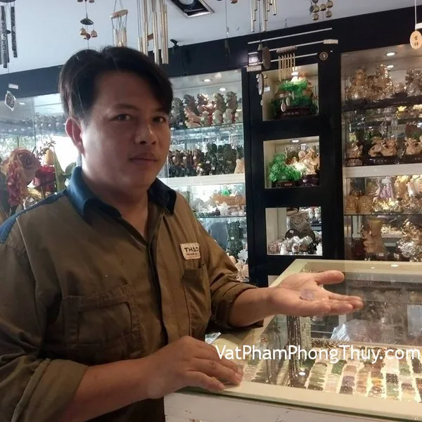 Anh Tùng - khách hàng mua mặt Tỳ hưu thạch anh tím S763
