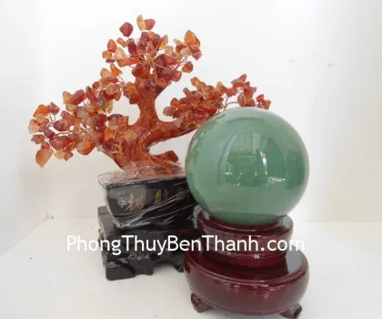 Quả cầu đá hắc ngà (thạch anh đen) QC209-S5-2060