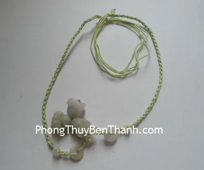 Dây chuyền kết sẵn 3 hoa Mẫu đơn  Miến Điện FS492