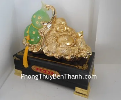 Phật Di Lạc mãn phước vàng bình ngọc FY100