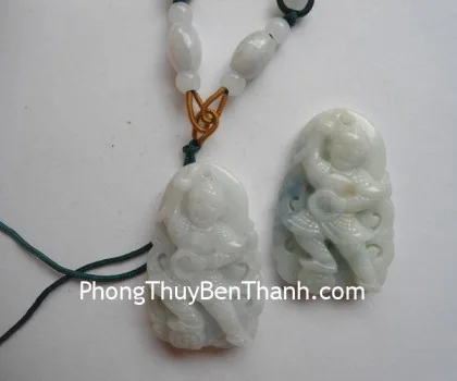 Mặt đeo cổ Phật Di Lặc vân xanh (44.6g) S6627-S4-4371