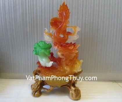 Rồng xanh, đế gỗ- Phát tài hưng long E123