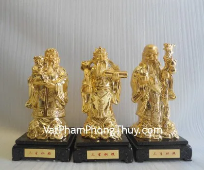 Tam đa phước lộc thọ vàng lớn - Lộc Tinh LN111-1