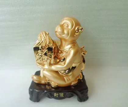 Khỉ vàng ngồi ôm túi phước - phong hầu FH370G