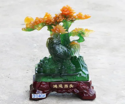 Gà ngọc xanh dưới cây lộc nhỏ - Hồng vận đương đầu FG040A