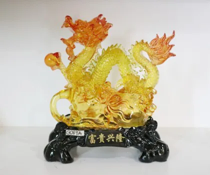 Rồng lưu ly xanh vàng trên hồ lô - Phú quý hưng long G087A