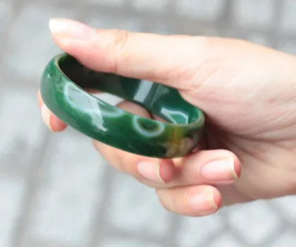 Vòng bản mã não mã não xanh đậm S6478