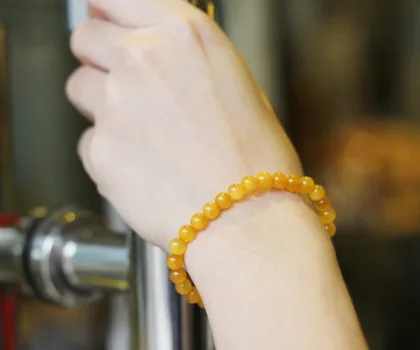 Chuỗi Hổ Phách tròn nhỏ A+++++ (GCN 8207) S6354-S5-11289