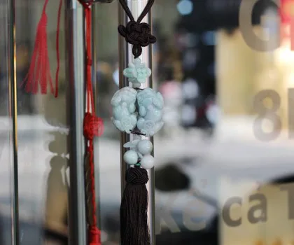Ngọc bội 2 tỳ hưu PT vân đẹp A++ FS6420