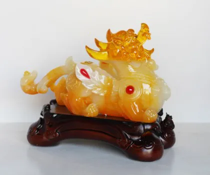 Tỳ hưu xanh mào đỏ ngực hồng châu - Chiêu tài bích tà C041A