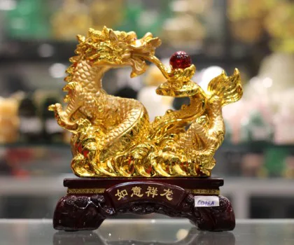 Rồng vàng phun châu như ý - Như ý tường long FC076A