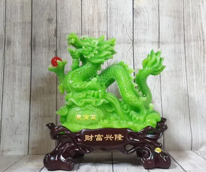 Thần rồng tiên phụng vàng bóng lượn mây vàng đế gỗ - Long Phụng Trình Tường LN158