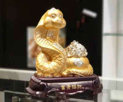 Rắn vàng chậu vàng - phú quý chiêu tài H431G