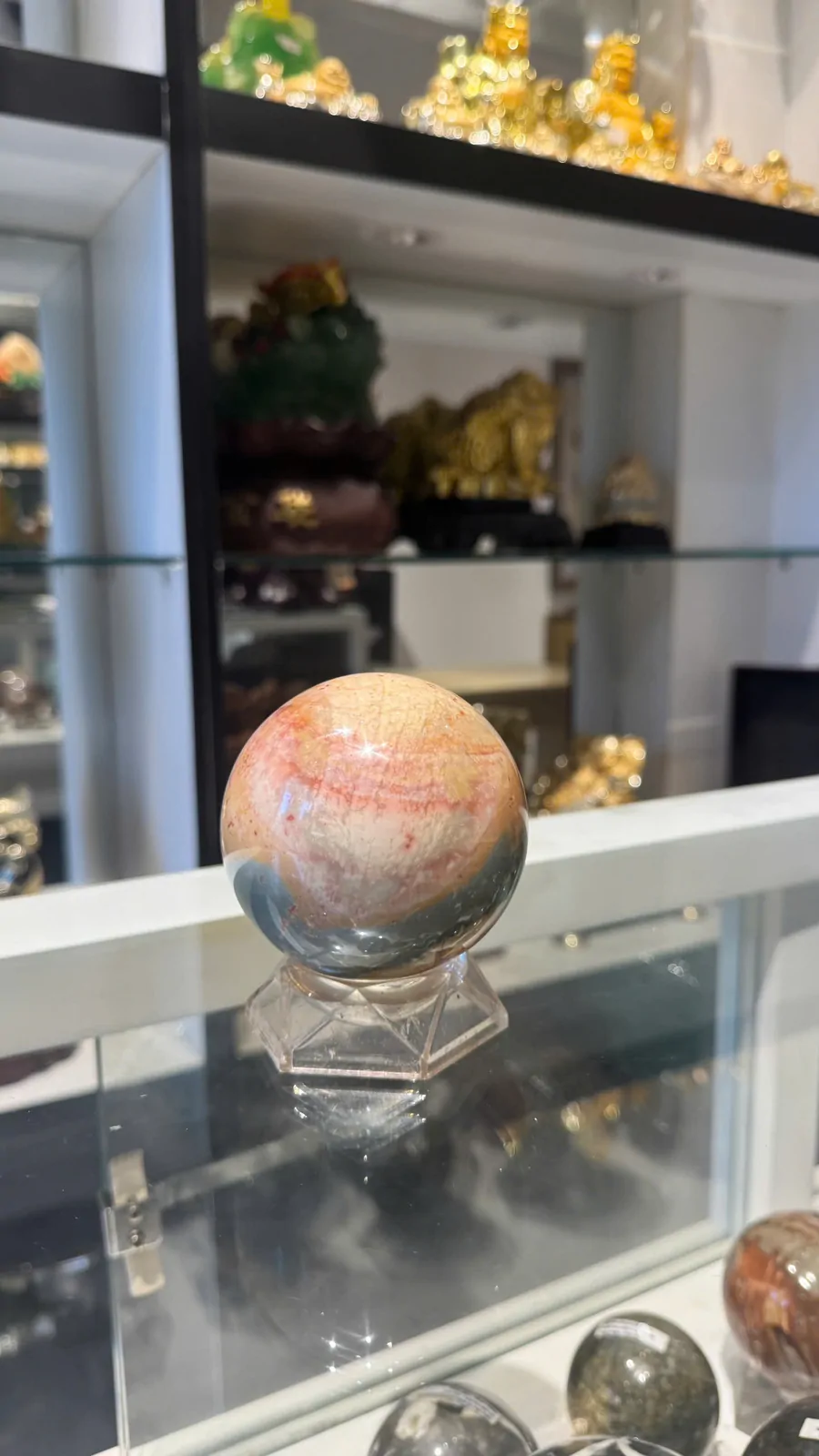 Quả cầu đá đỏ hải dương GM147-S4-2544