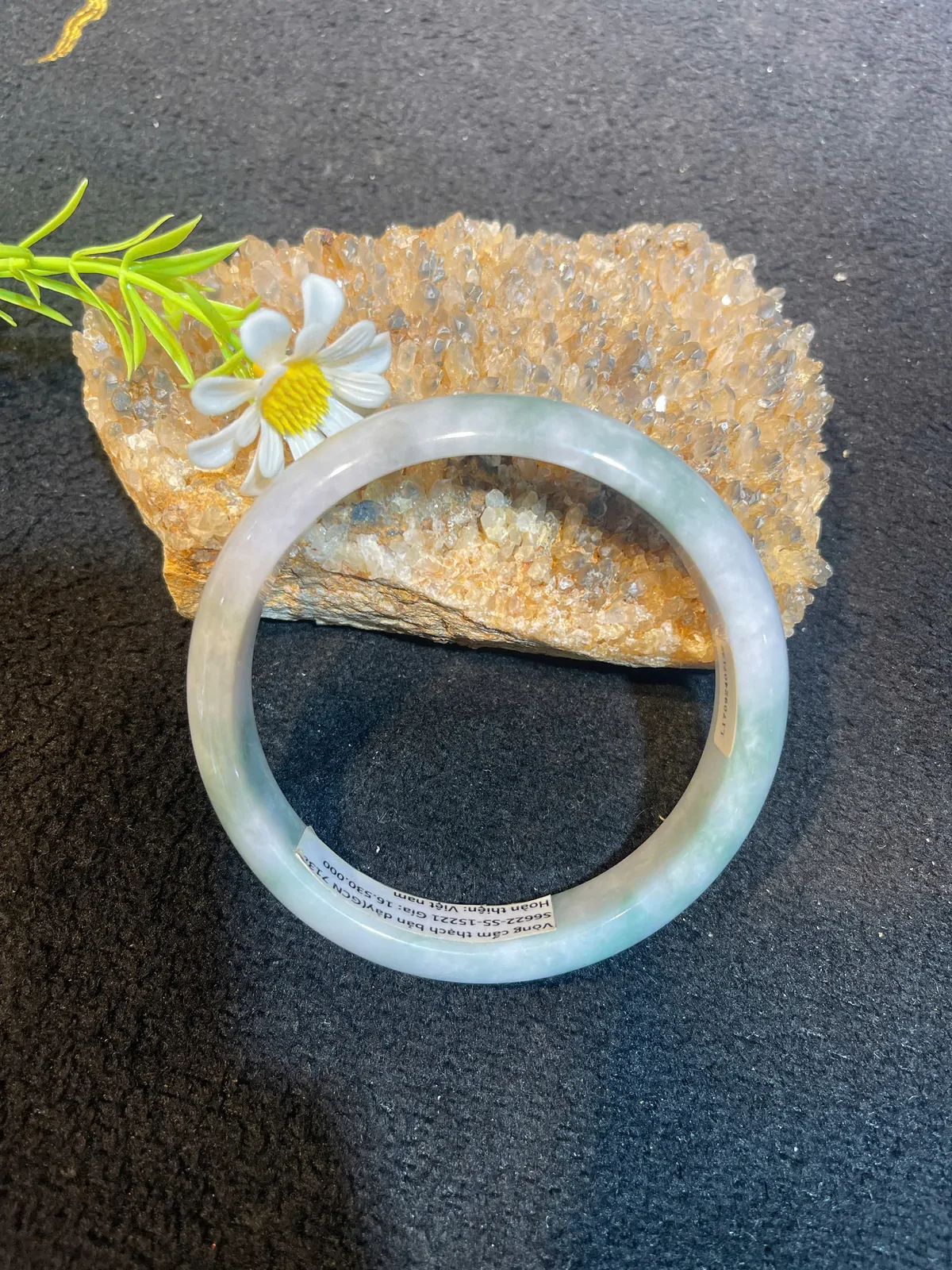 Vòng cẩm thạch bản dày vân xanh ( 72,48g - GCN 7138 ) S6622-S5-15221