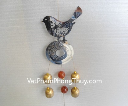 Chuông gió thuyền buồm 8 ống to trắng C1246