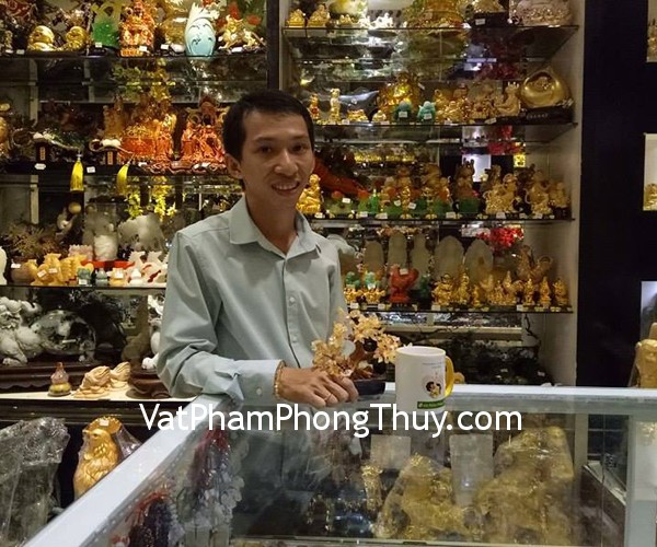 Anh Thái - khách hàng mua chuỗi thạch anh vàng S6225-1331 và cây tài lộc thach anh vàng KC047