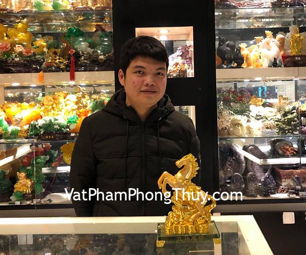 Anh Linh - khách hàng mua tượng ngựa vàng G107A