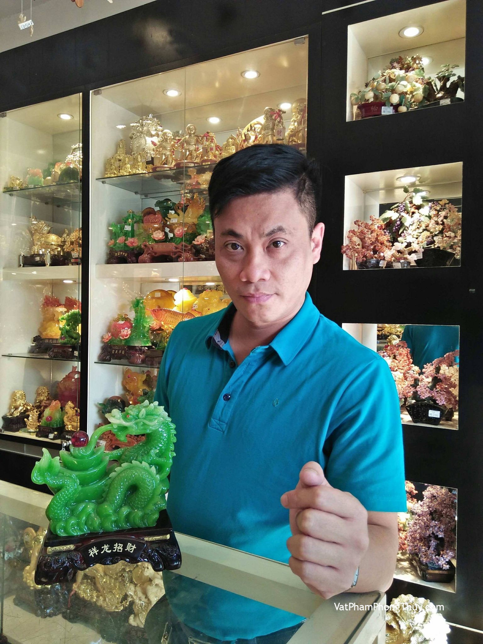 Chú Phong - Khách hàng mua Cặp tỳ hưu xanh ngọc hút tài cánh vểnh  LN060.